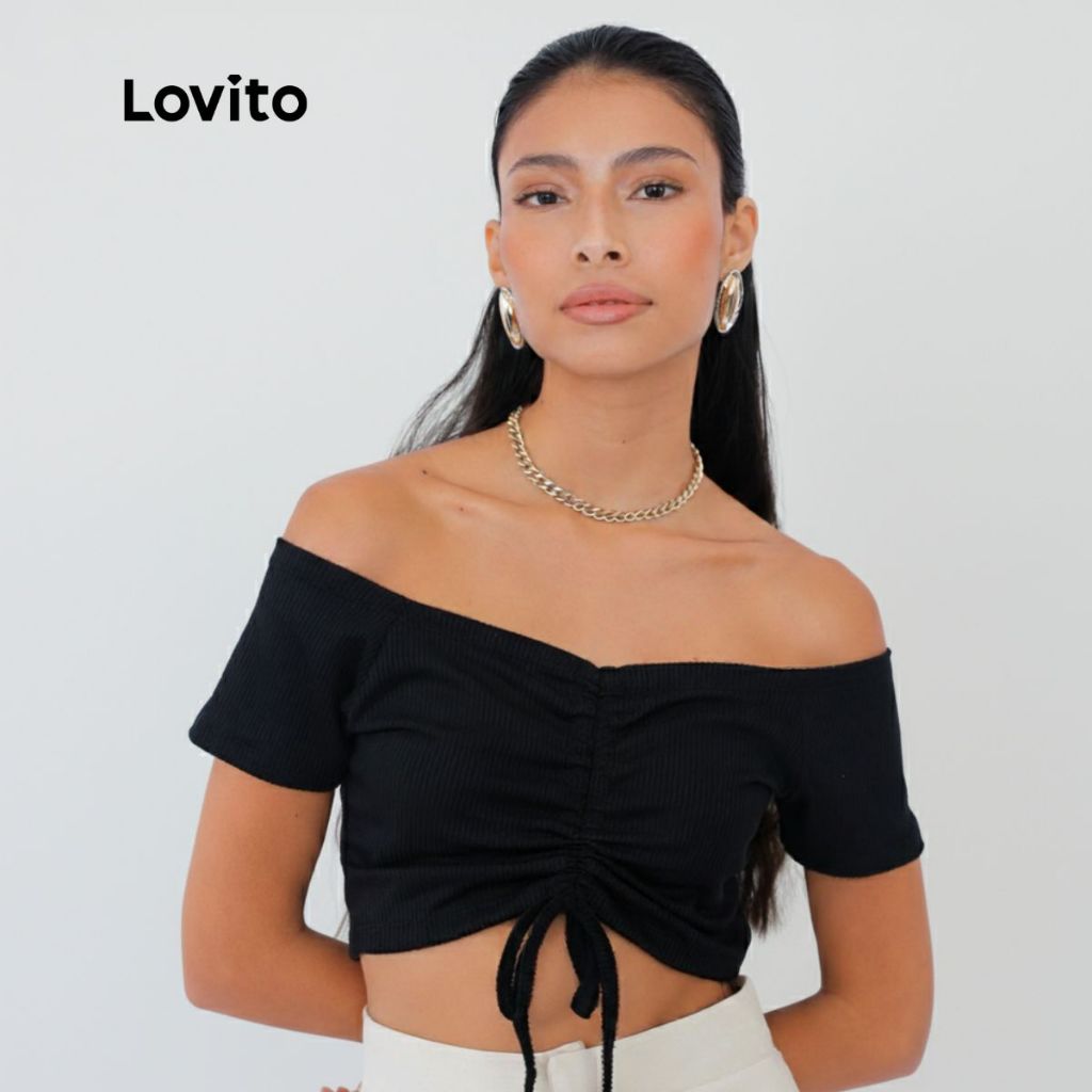 Lovito Blusa Fofa Lisa Feminina LB747BRL777