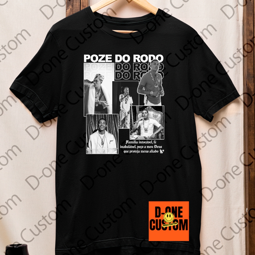 Camisa Camiseta MC Poze Do Rodo Rei Do Funk Familia Intocável Fé ...