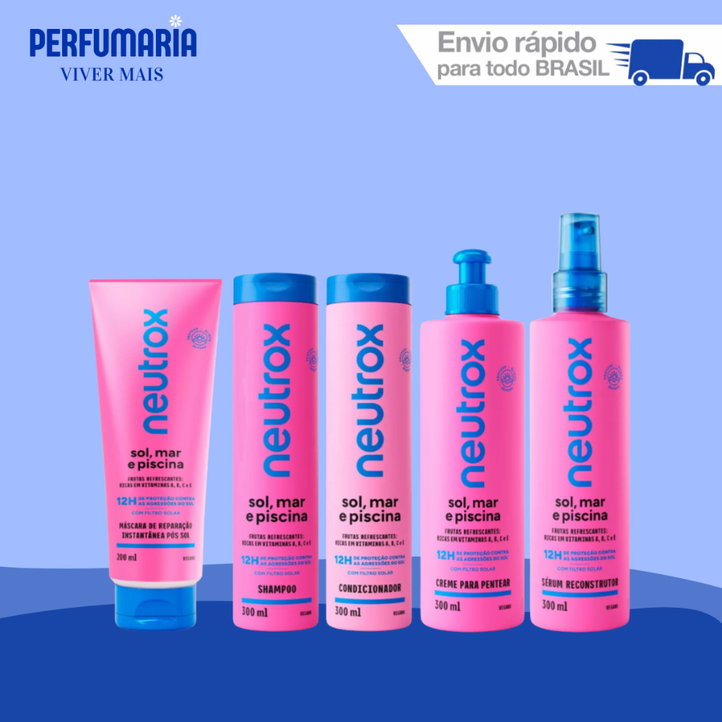 Kit Vegano Neutrox Mar e Piscina Completo. | Shopee Brasil