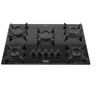 Cooktop Electra Plus 5 Bocas Preto – Bivolt 127V/220V em Oferta na Shopee