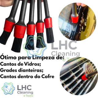 Kit 5 Pincél Limpeza Automotiva e Detalhamentro Automotivo Tamanhos diferentes em Oferta na Shopee