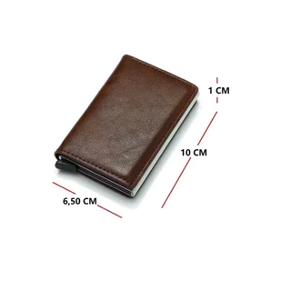 Carteira Antifurto Slim Porta Cartões RFID Ultrafina Proteção Para Cartão 7346
