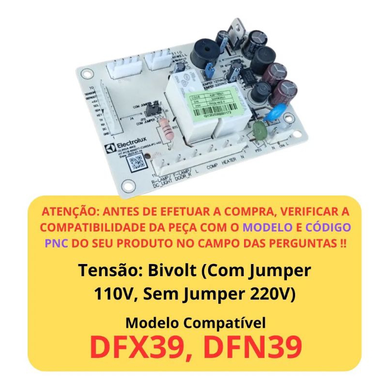 Placa Potencia Geladeira Electrolux Df42 Dw42x Df42x Dfn42 Dfx42