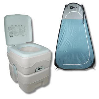 Banheiro Portátil Ecocamp 20 Litros e Barraca Portátil Provador Trocador Pop Up Nautika