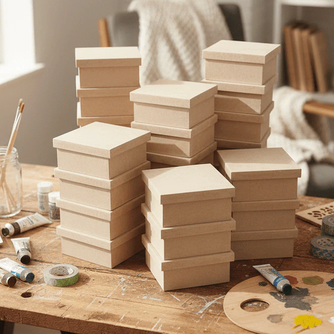 Kit 20 Caixas MDF Cru Artesanato - Pool de Ofertas