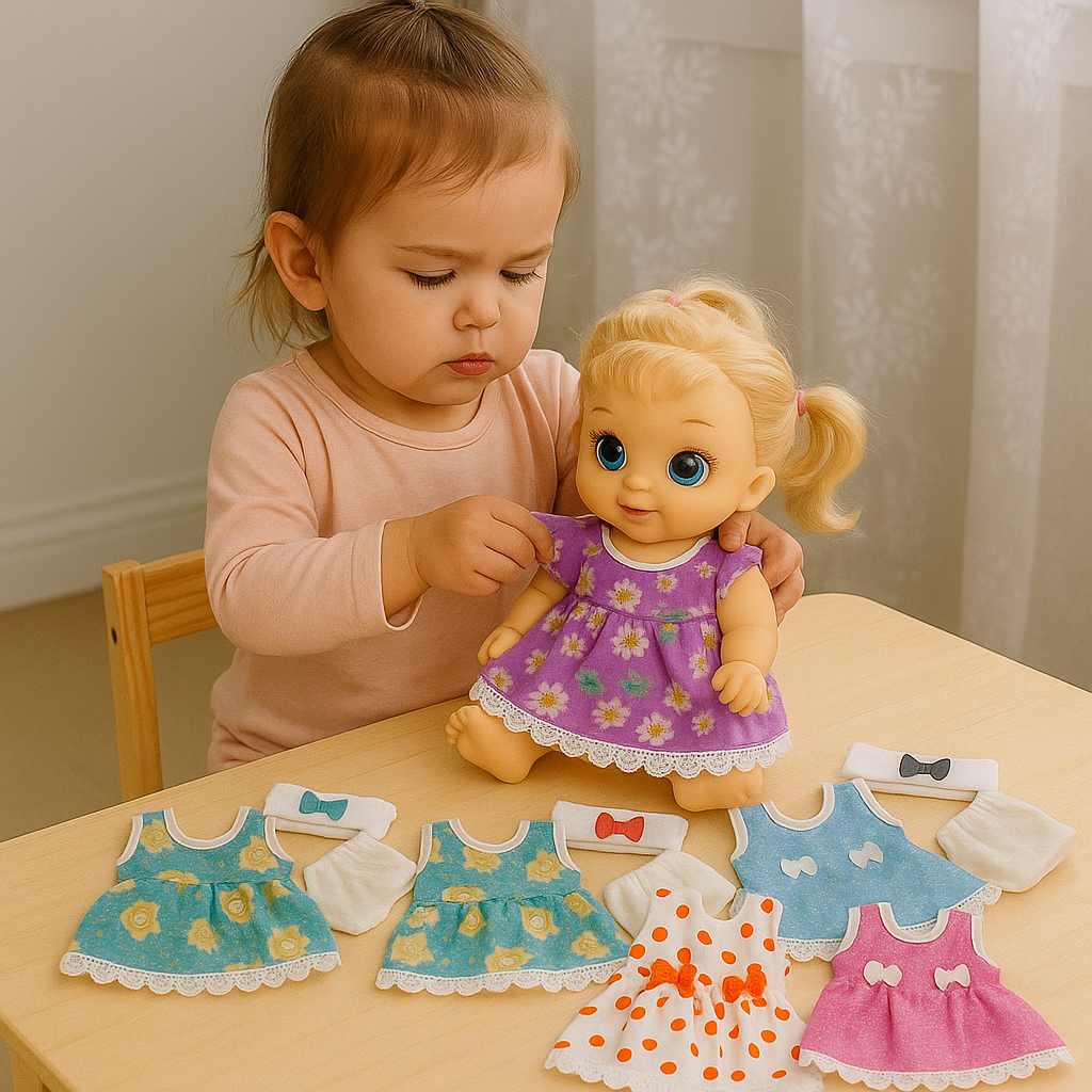 kit com 15 peças para boneca baby alive vestidos 25 a 30cm | Shopee Brasil