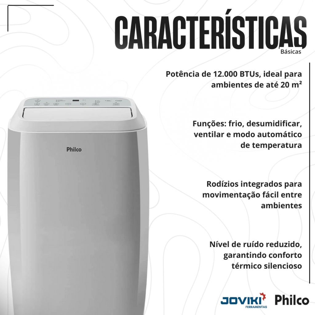 Ar-condicionado Portátil Philco Pac12000qf5 Quente/frio Bc Branco 127V
