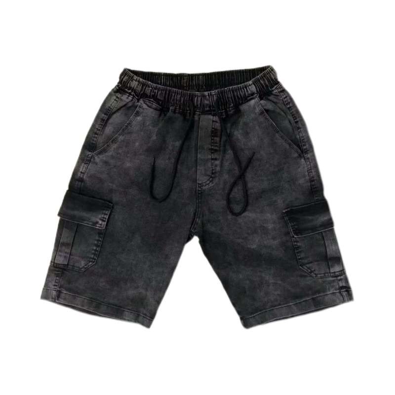 Bermuda Cargo Masculino Bolso Lateral Skatista Streetwear Preta Mescla Cinza Grafite