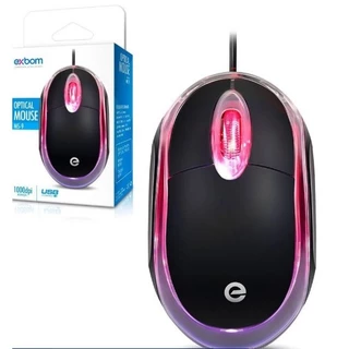 Mouse Óptico USB com Fio 3 Botões 1000DPI Para PC e Notebook