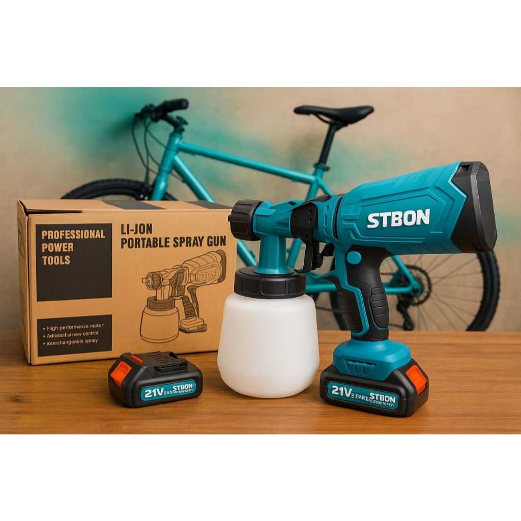 Pistola Pulverizadora Recarregável 2 Baterias 21v Sem Fio Potência 200w ...
