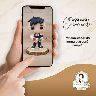 Boneco Estilo Funko Pop Personalizado em Biscuit Artesanal - Frank Iero (My Chemical Romance)