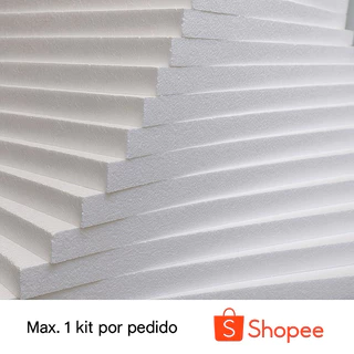 KIT 31 placas Isopor EPS 2cm - Anti-chamas, Térmico e Acústico 1000x500 COBRE 15,5 METROS