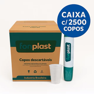 Copo descartável 200ml fonplast - CAIXA COM 2500 UNIDADES - ENVIO IMEDIATO
