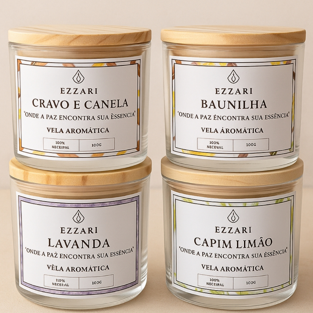 Kit 2 Velas Aromáticas Artesanais Perfumada Decorativa Vegetal Presente Lembrancinha Enfeite