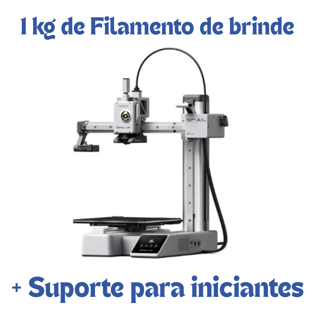 Bambu Lab A1 Mini + 1 kg Filamento + Suporte para Iniciantes REVENDA OFICIAL