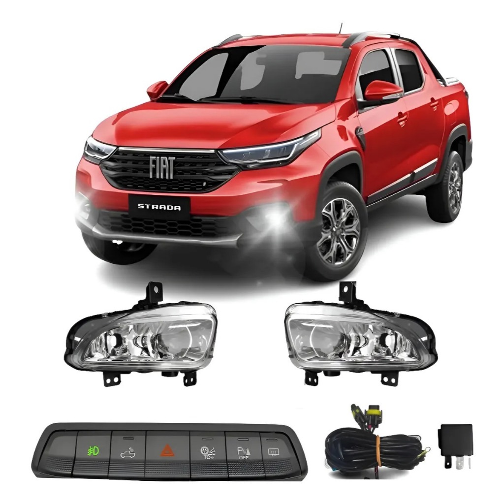 Kit Farol Milha Fiat Strada Freedom 2020 A 2025 Modelo Original ...