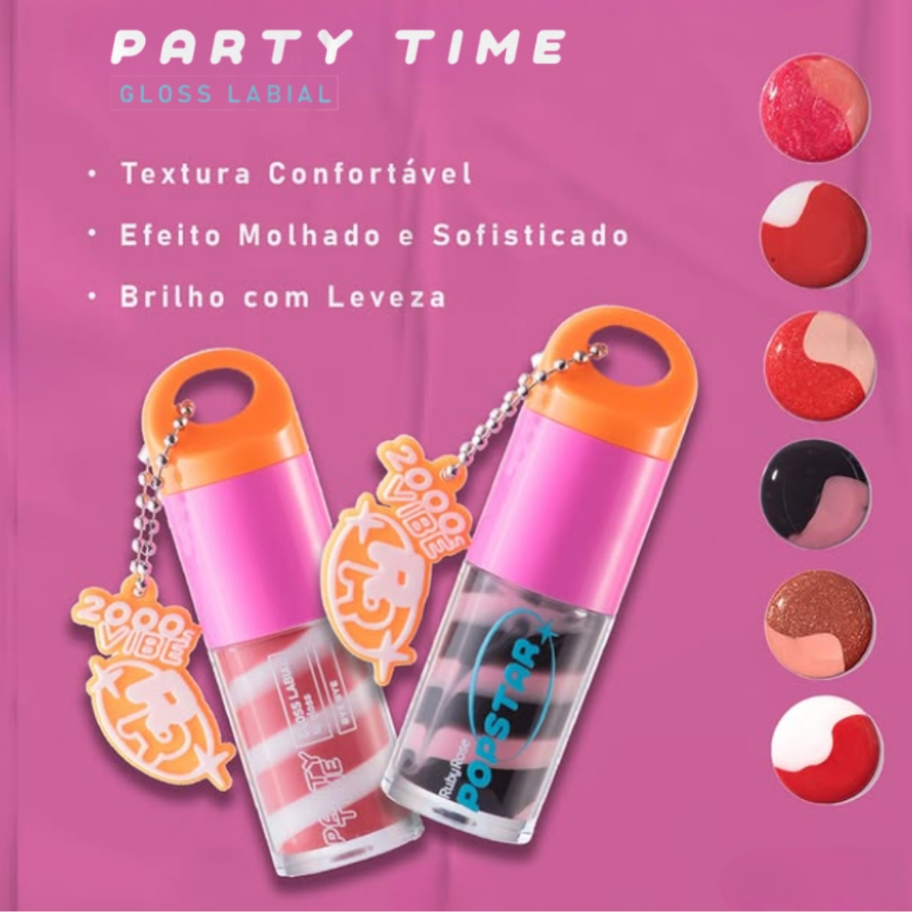 Gloss Labial Party Me Popstar Anos 2000's Vibe by Ruby Rose