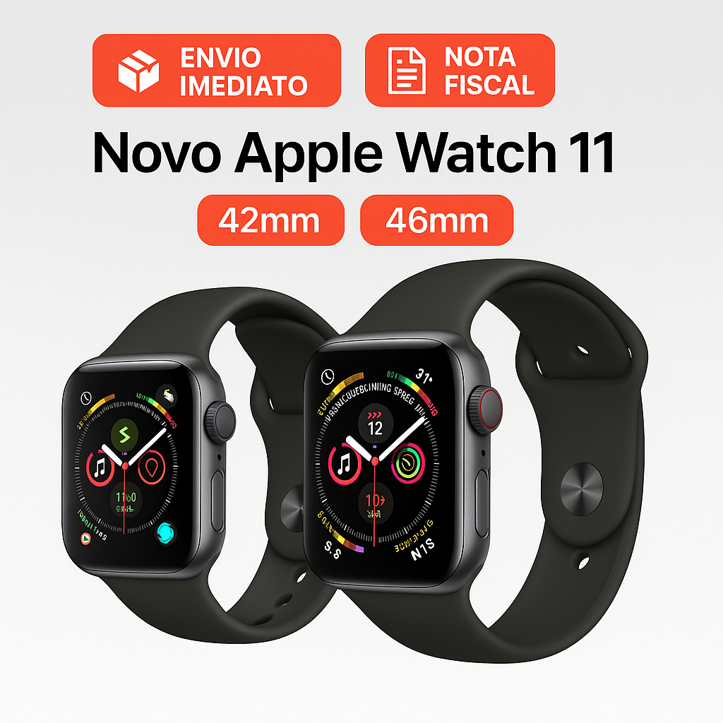 Apple Watch Série 11 Original 42mm 46mm – Novo Design, Chip S9 e