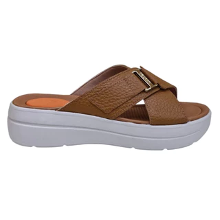Chinelo Feminino USAFLEX Plataforma de Couro AM12002 em Oferta na Shopee