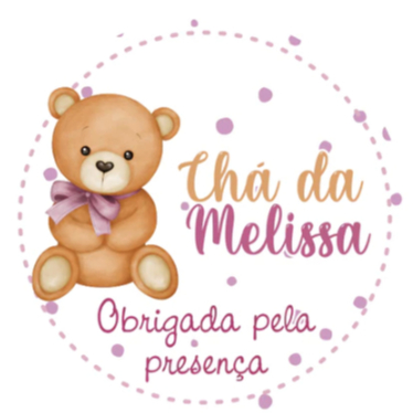 TAG redonda com furo 5x5 Chá de Bebê - Personalizado com nome