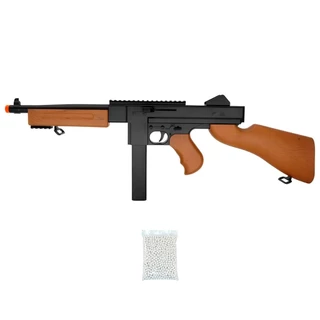 Kit Rifle Airsoft Thompson M306F Spring 6mm Marrom e Preta - Double Eagle + Esfera