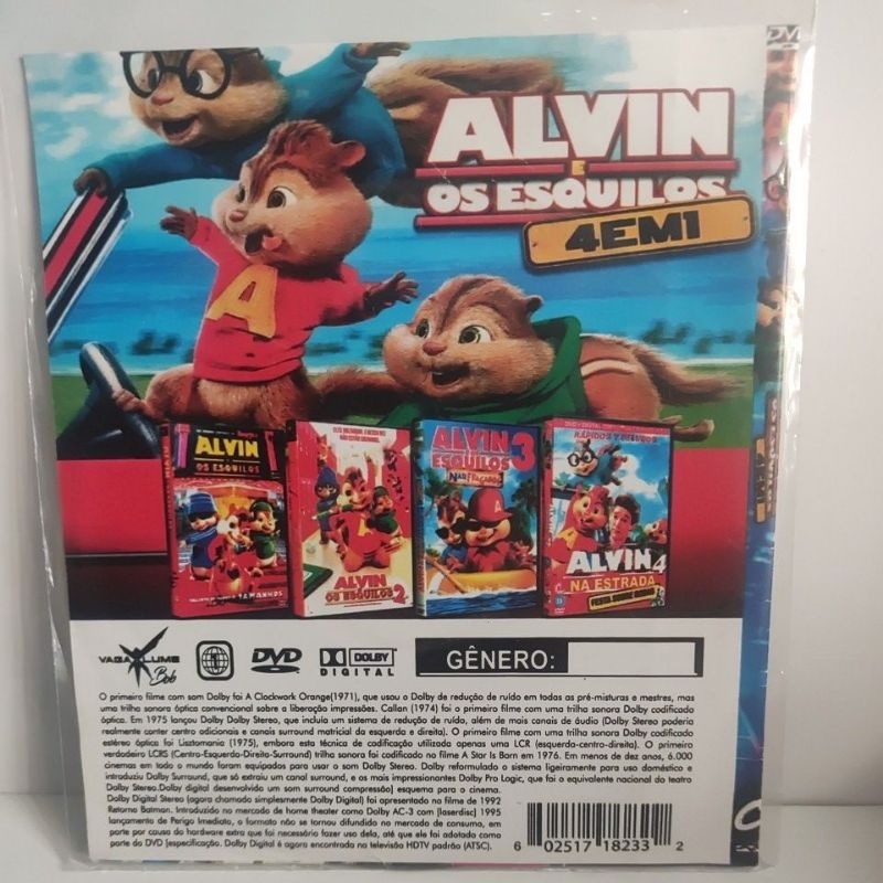 ALvino FC MOVIE MAGAZINE vol.1〜4 DVD dvd Alvin os esquilos 4x1 novo | Shopee Brasil