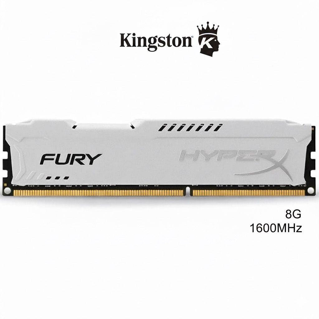 Memória HyperX DDR3 8 GB 1600 MHz Branca para PC Desktop
