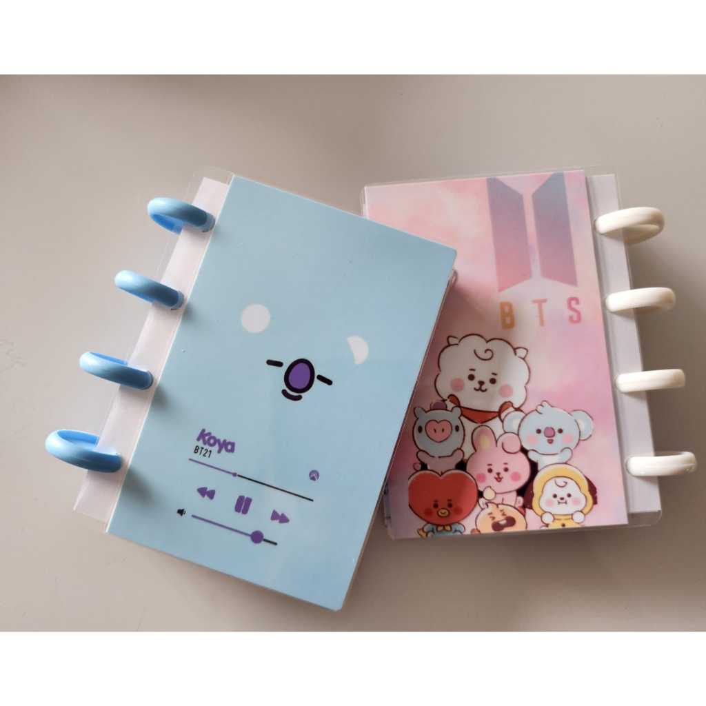 Mini bloco de notas BT21 (formato de disco)