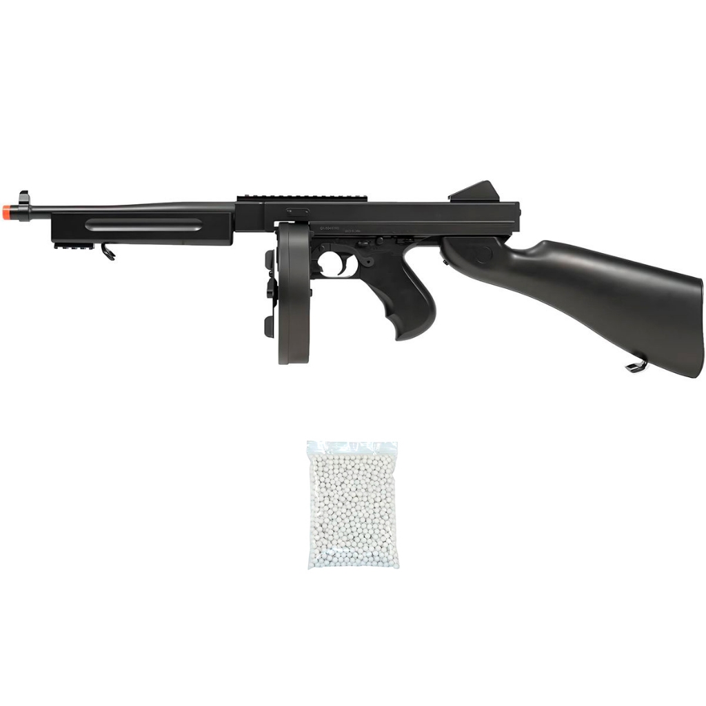 Kit Rifle Airsoft Elétrico Full Auto Thompson M811 6mm Preta - Double ...