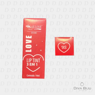 Kit 3 Lip Tint Max Love Vermelho Intenso 3 em 1 Vegano Hidratação Brinde Diva Biju em Oferta na Shopee