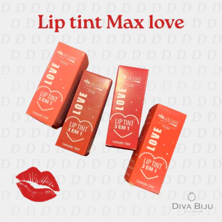 Kit 4 Lip Tint Max Love 3 em 1 Rosa Mosqueta Ácido Hialurônico Vegano Brinde Exclusivo em Oferta na Shopee