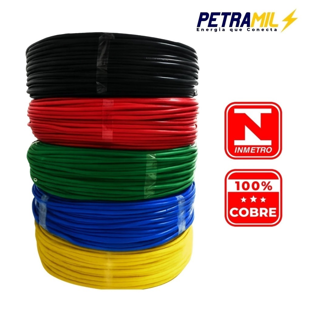Fio Elétrico Flexível 10mm Petramil – Rolo 100 Metros | Shopee Brasil