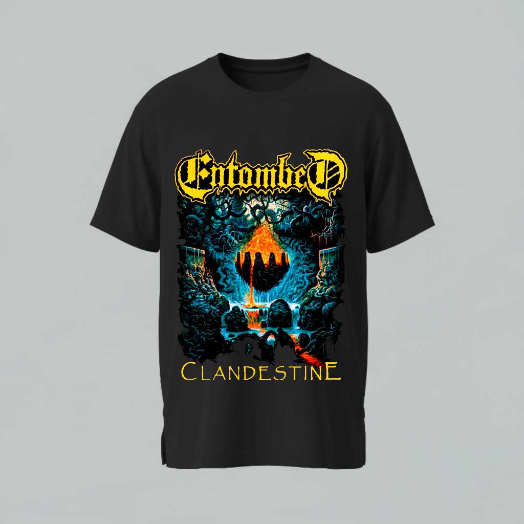 Camisa de rock Entombed Clandestine | Shopee Brasil