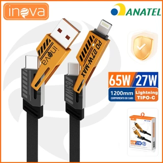 INOVA Cabo Carregamento Rápido 4 em 1 TURBO 65W/27W cabo tipo c e iphone acessórios original
