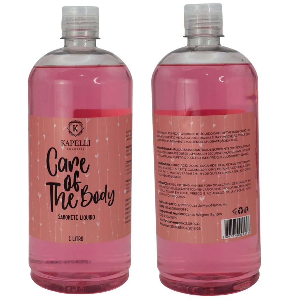 SABONETE LÍQUIDO CARE OF THE BODY - KAPELLI COSMETIC 1L | Shopee Brasil