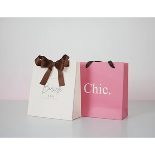 Sacola de Papel (tamanho P) Fundo Colorido Offset 180g Personalizada 13x15x6