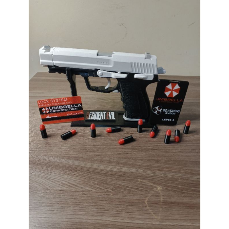Residente Evil SG-09 com Crachá e Cartão e Suporte, mira lazer.