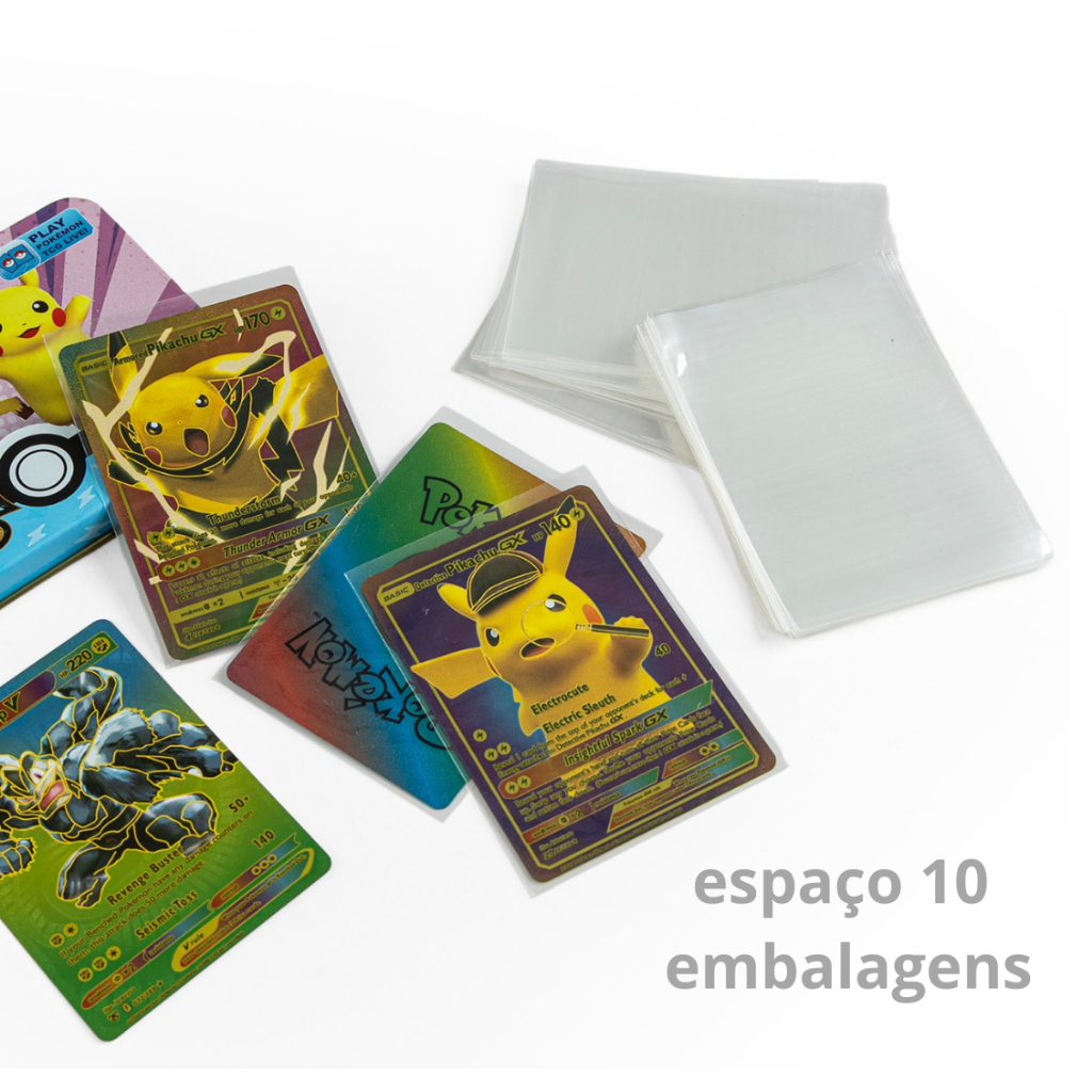 Shield Sleeve para Cartas de Pokémon 100 unidades, Sacos Transparentes ...