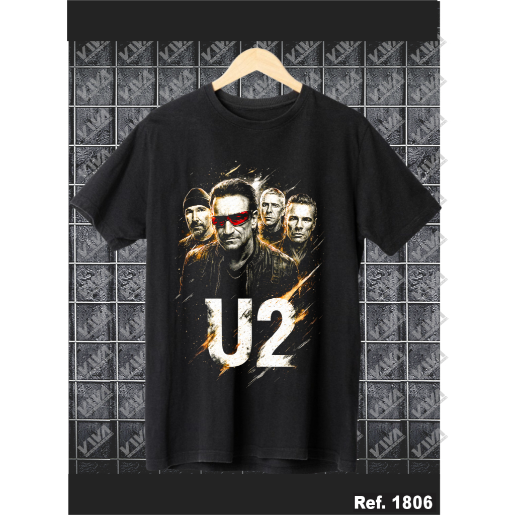 Camiseta Unissex Banda U2 Bono Vox Camisa 100% Algodão Envio