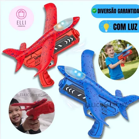 Brinquedo Lançador De Avião Para Criança Infantil Ar Livre Esporte Planador Com Luz