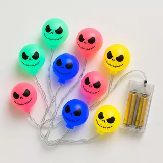 Varal Cordão 2,0m LED Jack Esqueleto Skellington Colorido Decoração Lâmpada Para Festa Halloween