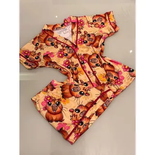 Pijama Infantil Blogueira Estampado em Suede em Oferta na Shopee