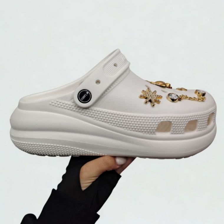 Chinelo Estilo Babuche Corfly Plataforma Alta Pingentes Leve 100% EVA ...