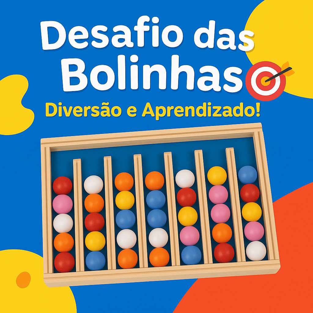 Jogo de Tabuleiro Desafio da Bolinhas Educacional Sensorial Interativo Crianças e Adultos