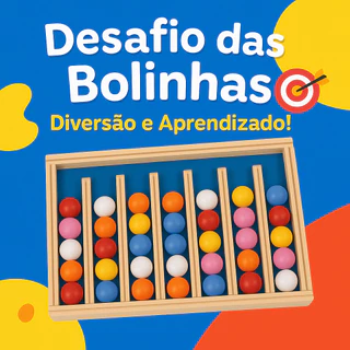 Jogo de Tabuleiro Desafio da Bolinhas Educacional Sensorial Interativo Crianças e Adultos