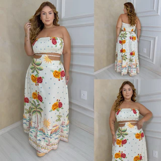 Vestido Longo Multiforma Farm Plus Size