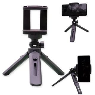 Suporte Tripé de Mesa Para Celulares Ajustável na Vertical e Horizontal