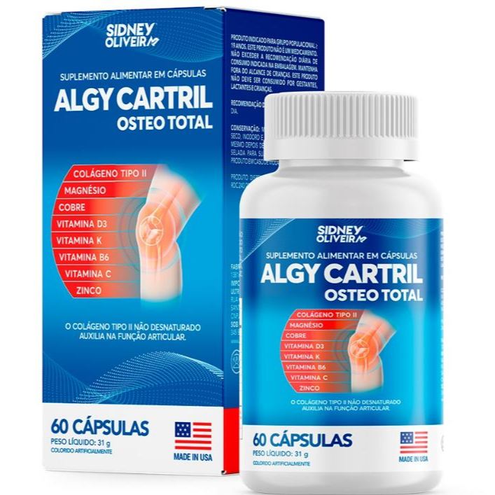 Colágeno Tipo Il Algy Cartril Osteo Total Made In Usa 60 Cápsulas ...