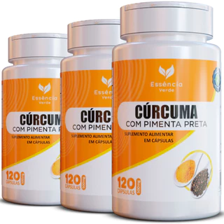 Curcuma Longa 120 Capsulas com P. preta legitima 100% Pura em Oferta na Shopee