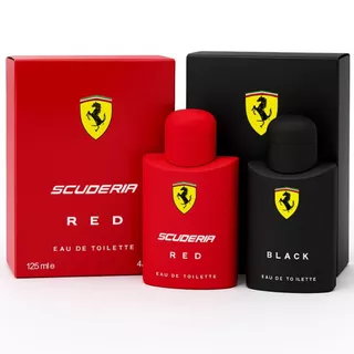 Kit até 02 Perfumes 100 Ml Ferrari Red + Black kit Luxo Masculino Perfume Masculino